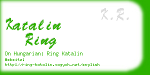 katalin ring business card